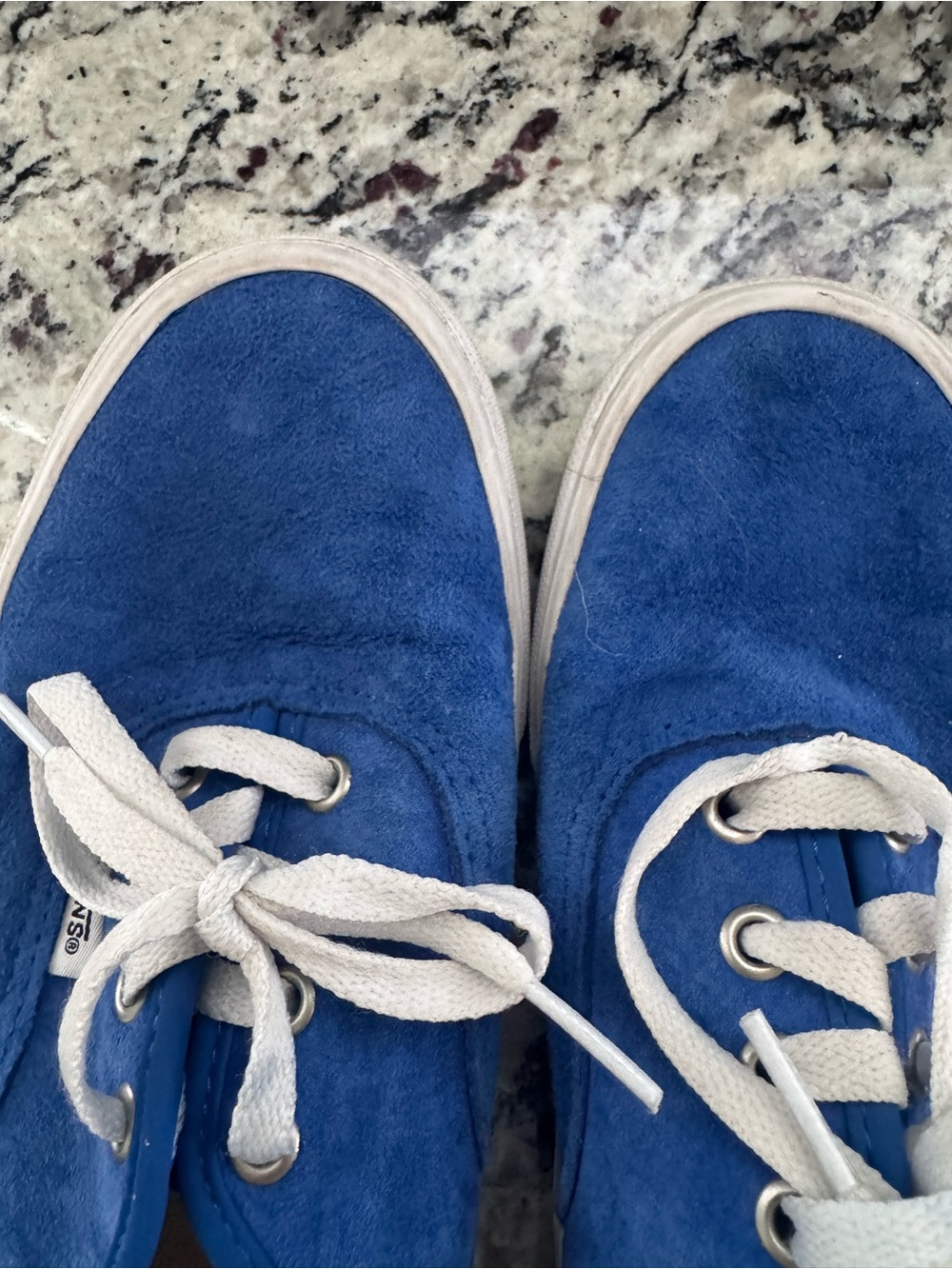 Vans Women’s Suede Low-Top Sneakers - Royal Blue with White Laces - Picture 9 of 9